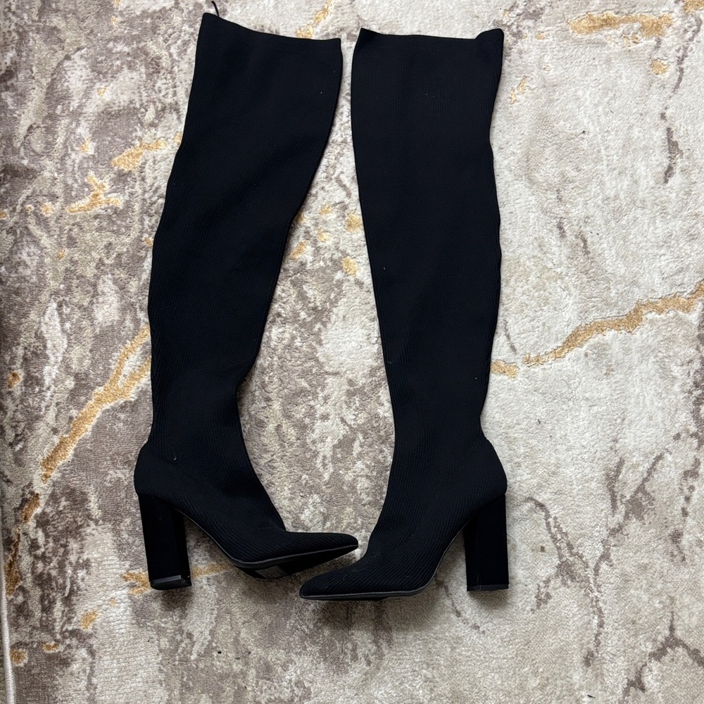 Forever 21 Black Over-the-Knee Boots
